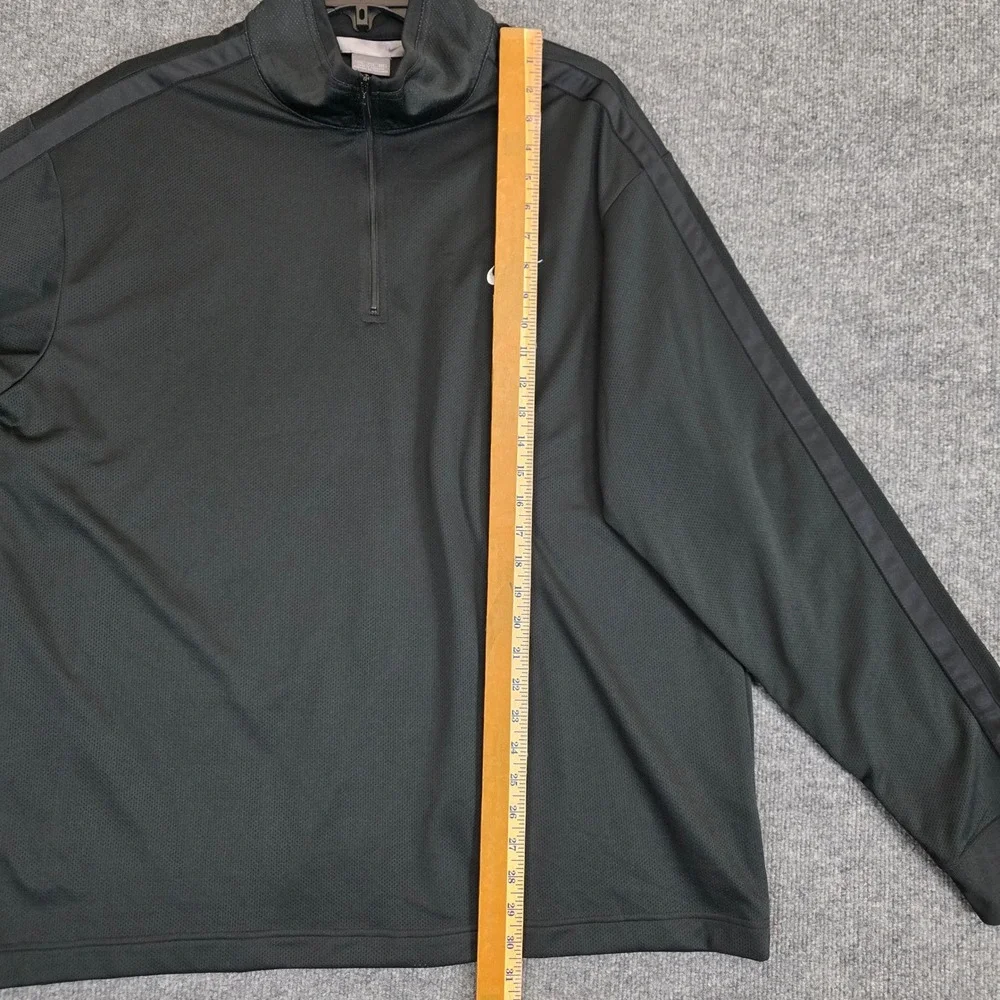 VTG Nike Quarter Zip Pullover Mens‎ XXL Black Track Jacket Training Activewear